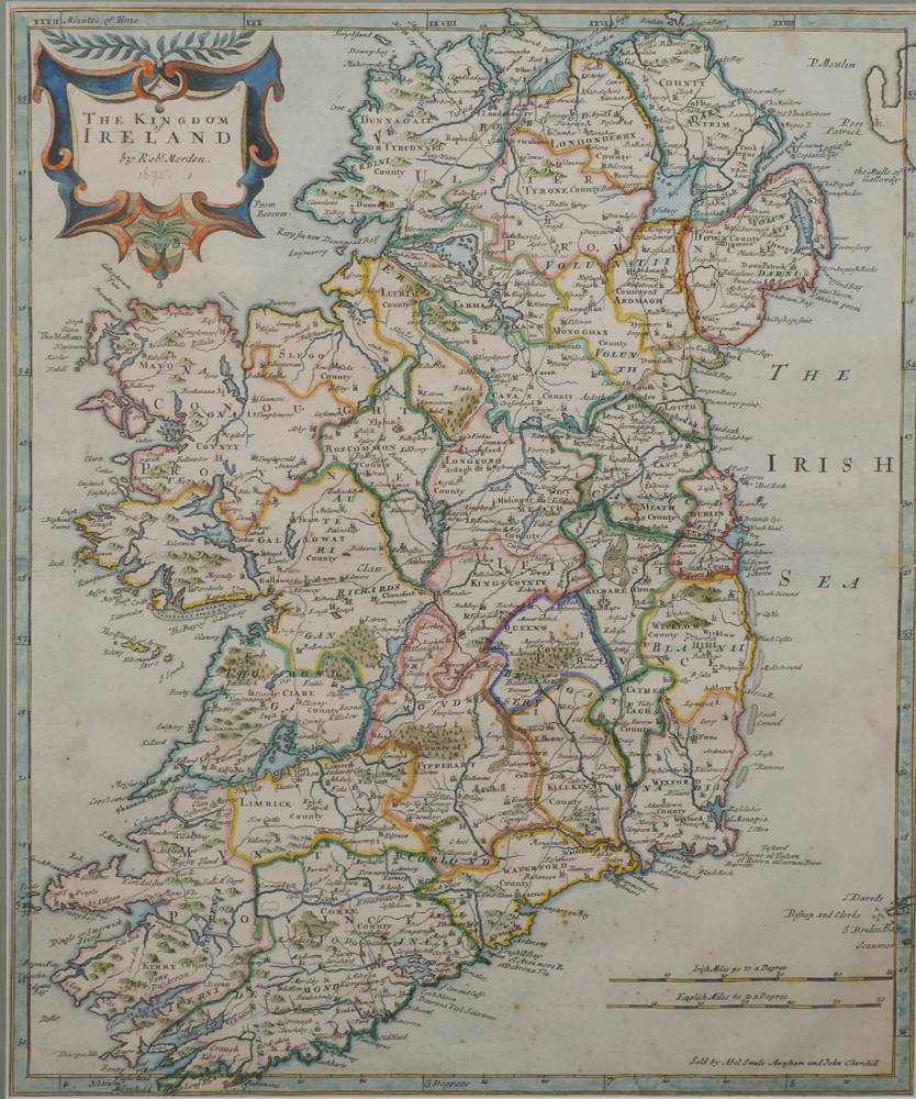 17th century, Robert Morden, The Kingdom of Ireland. at Whyte's Auctions