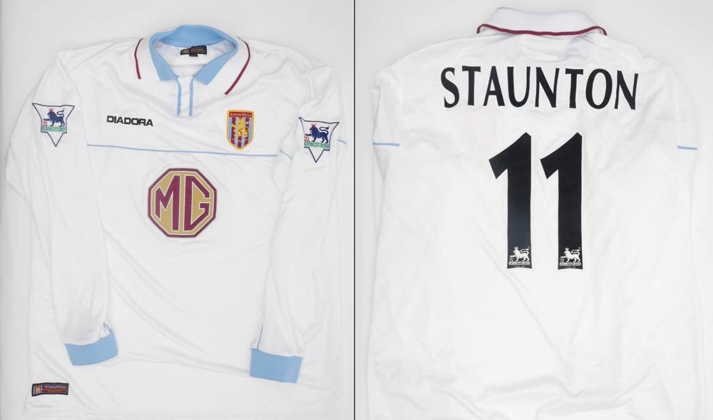 Football 2002-2003 Aston Villa shirt issued to Steve Staunton. at Whyte's Auctions