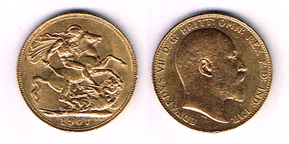 Edward VII gold sovereign and George V gold half-sovereign at Whyte's Auctions