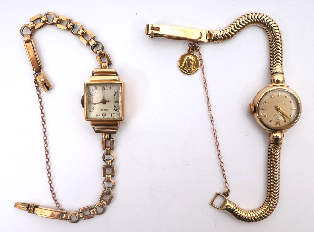 Omega lady's gold wrist watch. at Whyte's Auctions