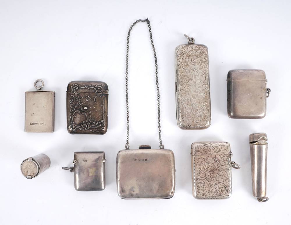 A collection of silver gentleman's accessories. at Whyte's Auctions
