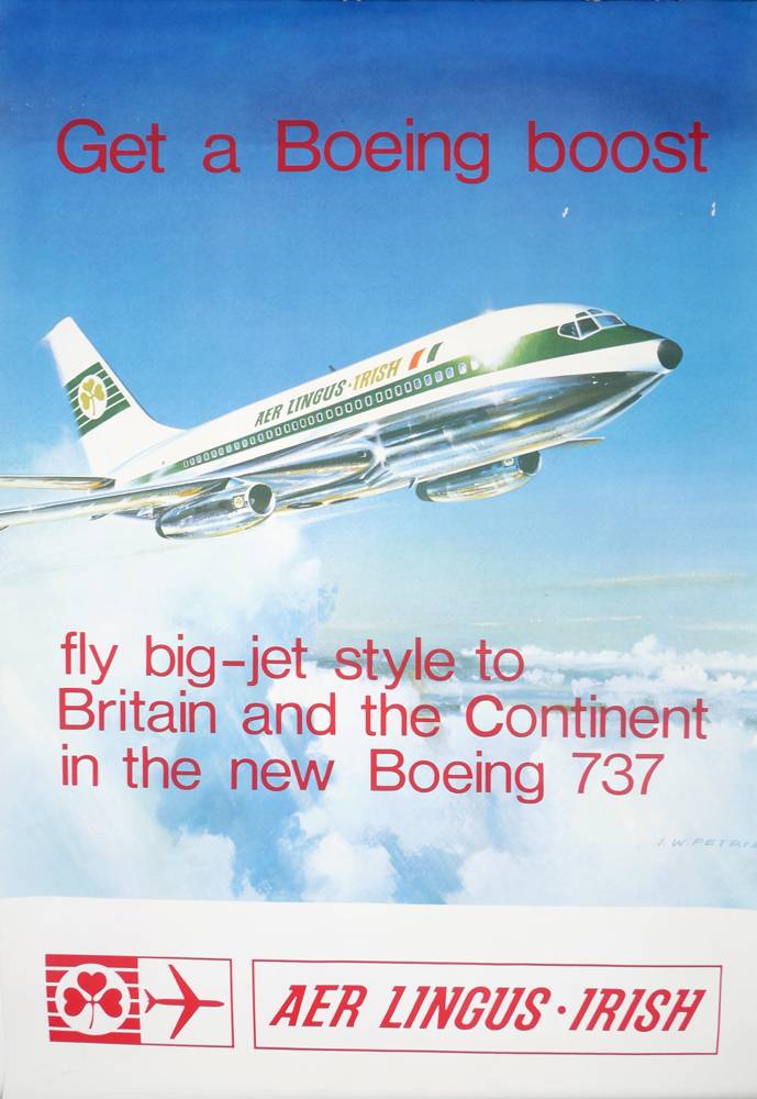 1969 Aer Lingus Boeing 737 poster. at Whyte's Auctions