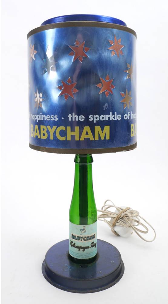 'Babycham - The sparkle of happiness', advertising lamp. at Whyte's Auctions