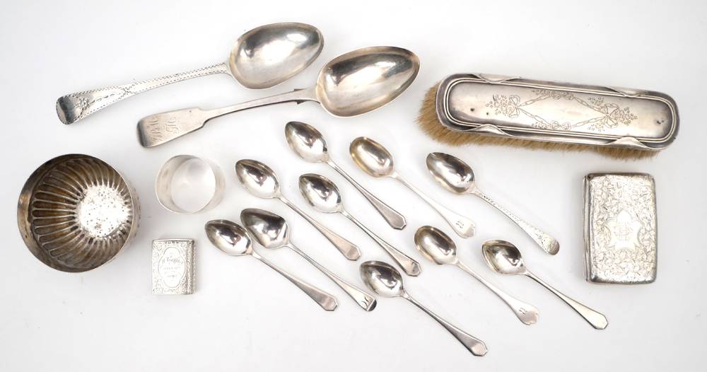 Collection of silver wares at Whyte's Auctions
