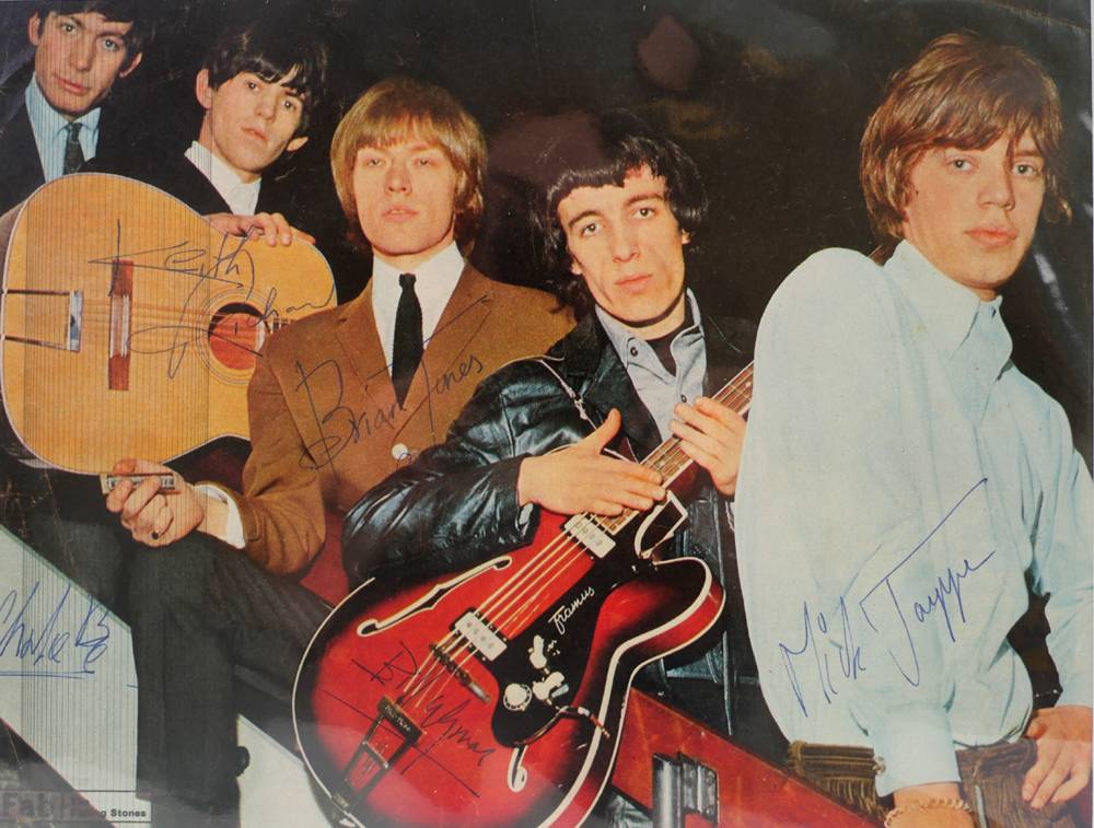 Rolling Stones, photograph published in Fab Magazine signed. at Whyte's Auctions