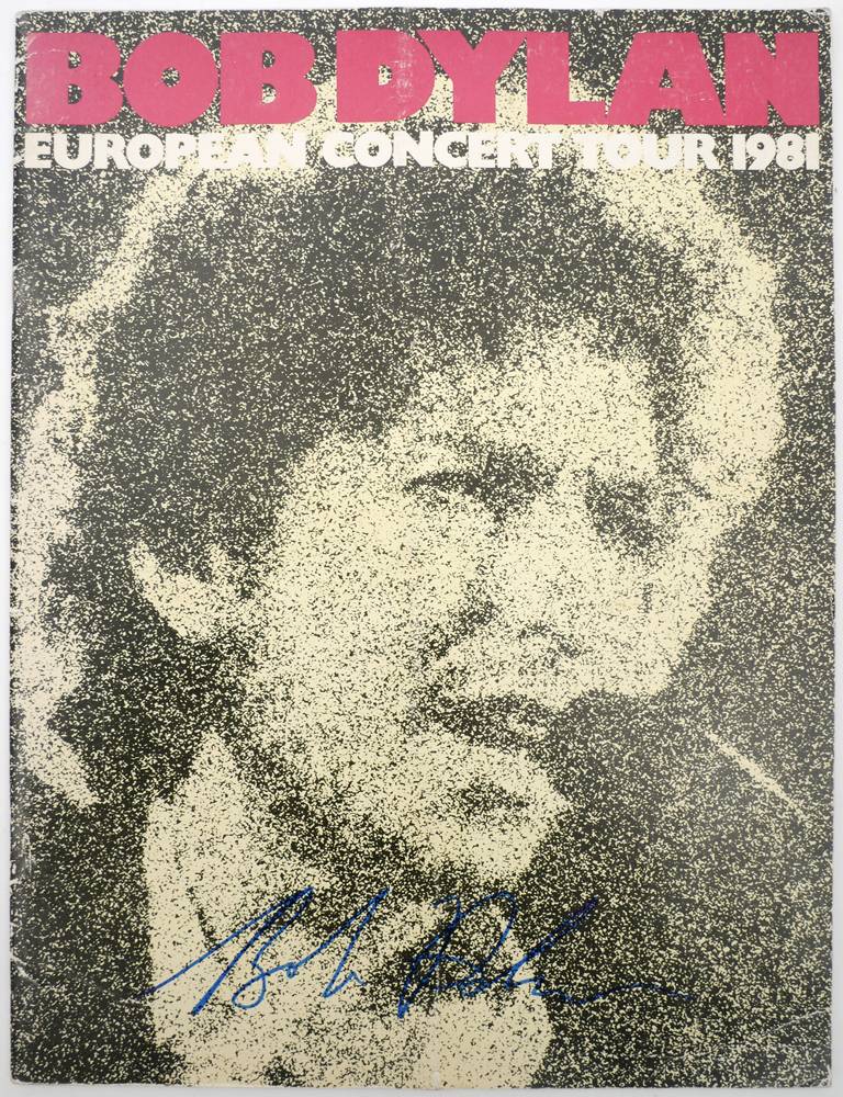 Bob Dylan, European Concert Tour 1981, signed programme. at Whyte's Auctions