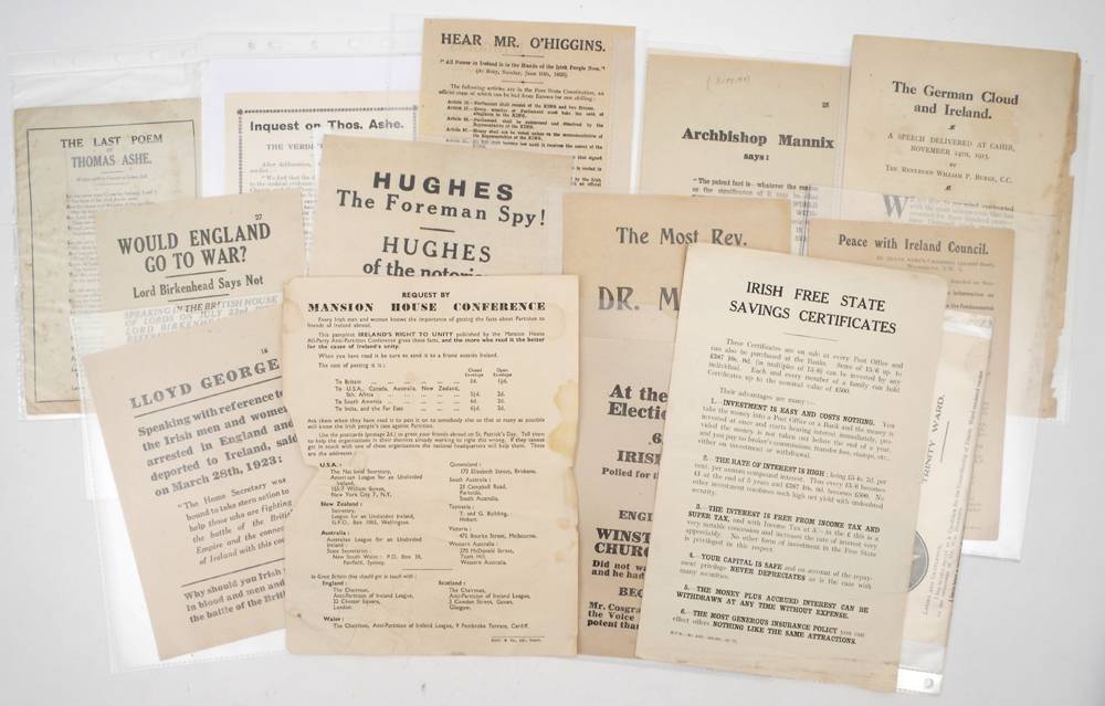 1915-1923 Irish political pamphlets. at Whyte's Auctions