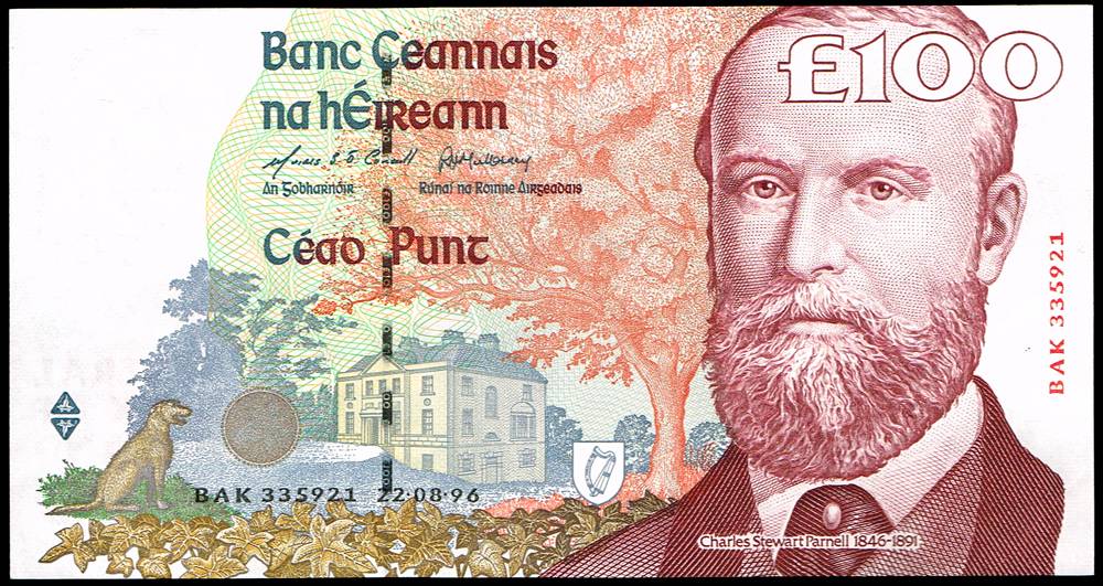 Central Bank  'C' Series One Hundred Pounds, 22-08-96, sequentially numbered pair. at Whyte's Auctions