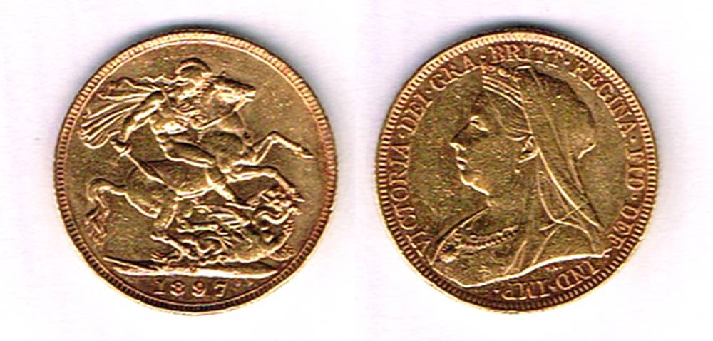 Victoria gold sovereign, 1897. at Whyte's Auctions