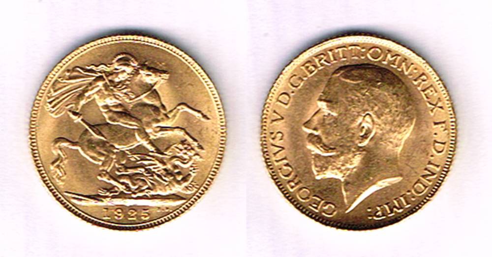 George V gold sovereign, 1925. at Whyte's Auctions