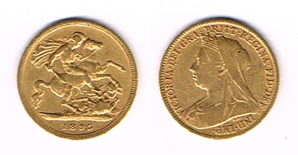 Victoria gold half sovereigns, 1895, 1898 and 1899. at Whyte's Auctions