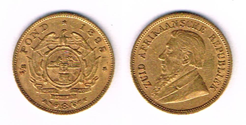 Switzerland. Gold ten francs, 1922, and Republic of South Africa gold pond, 1895 at Whyte's Auctions