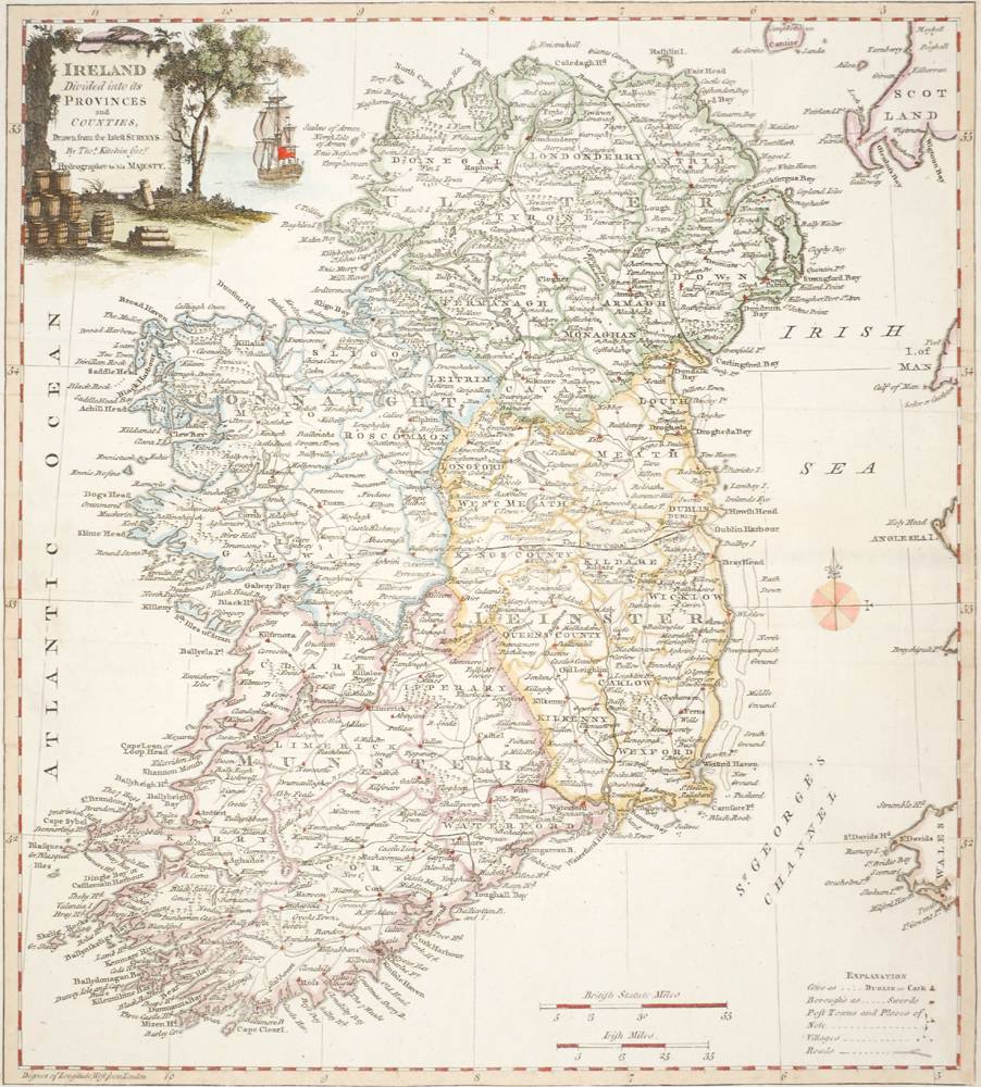 1784 Map of Ireland by Thomas Kitchin at Whyte's Auctions