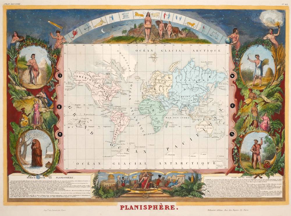 c.1845, Planisphers, map of the World by Victor Levasseur. at Whyte's Auctions