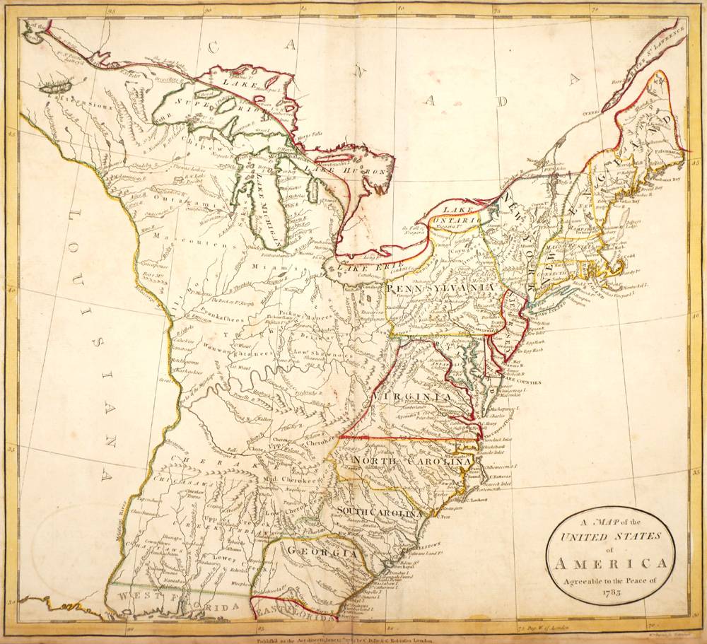 1783 Map of the United States of America. at Whyte's Auctions