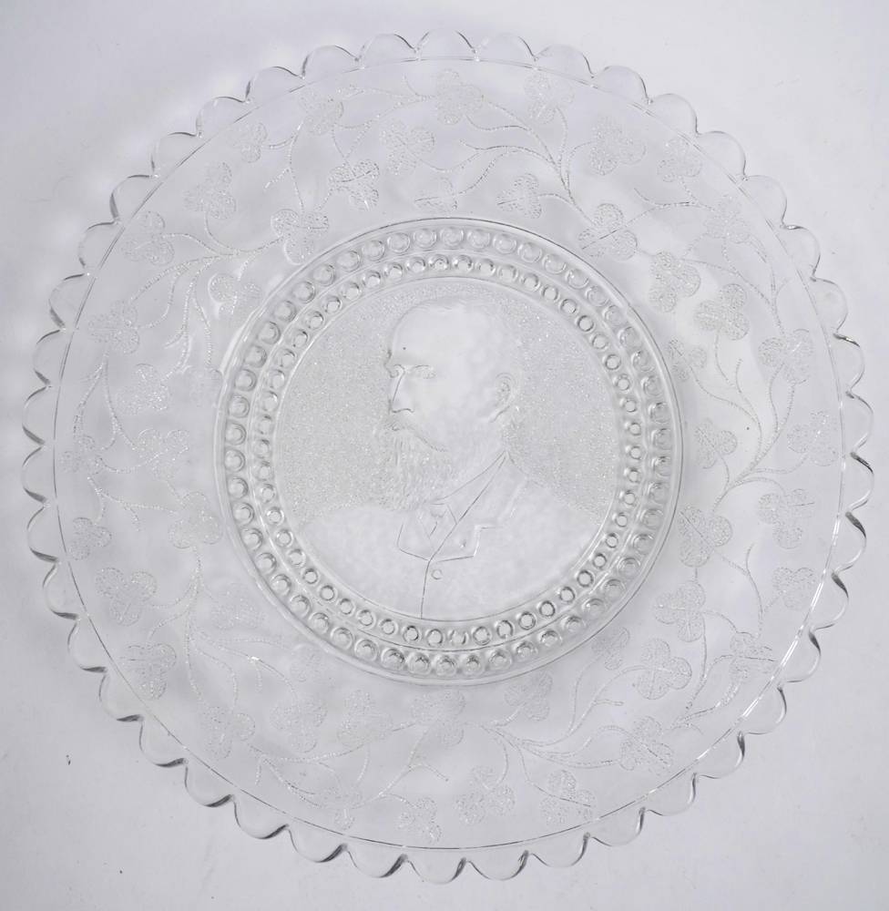 1890s Charles Stewart Parnell Commemorative glass plate at Whyte's Auctions