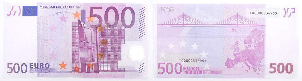 European Central Bank issue for Ireland. Five Hundred Euro, 2002. at Whyte's Auctions