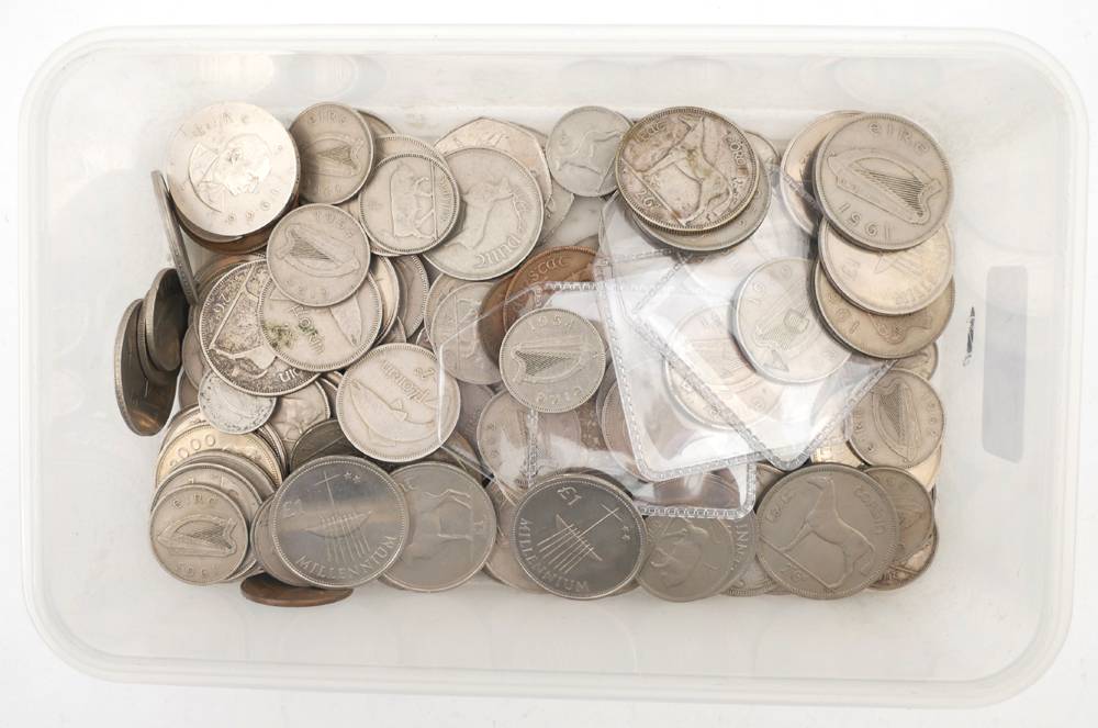 Mixed lot with some silver, political counterstamps, etc. at Whyte's Auctions