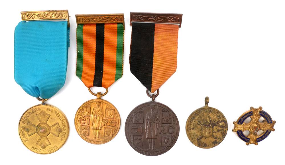 1917-21 War of Independence Service Medal, 1971 Truce Anniversary Medal, 1982 Garda Siochana Jubilee Medal. at Whyte's Auctions