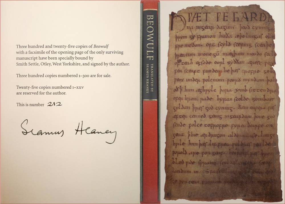 Heaney, Seamus. Beowulf, signed limited edition. at Whyte's Auctions