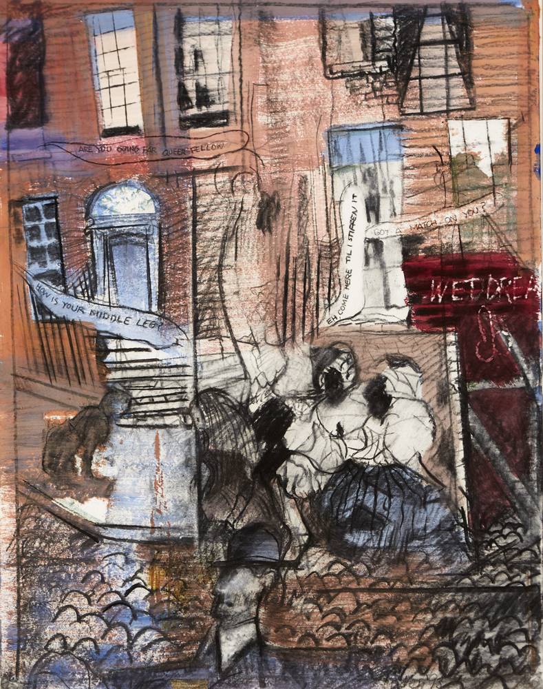 NIGHTTOWN, 1993 by Charles Cullen (b.1939) at Whyte's Auctions