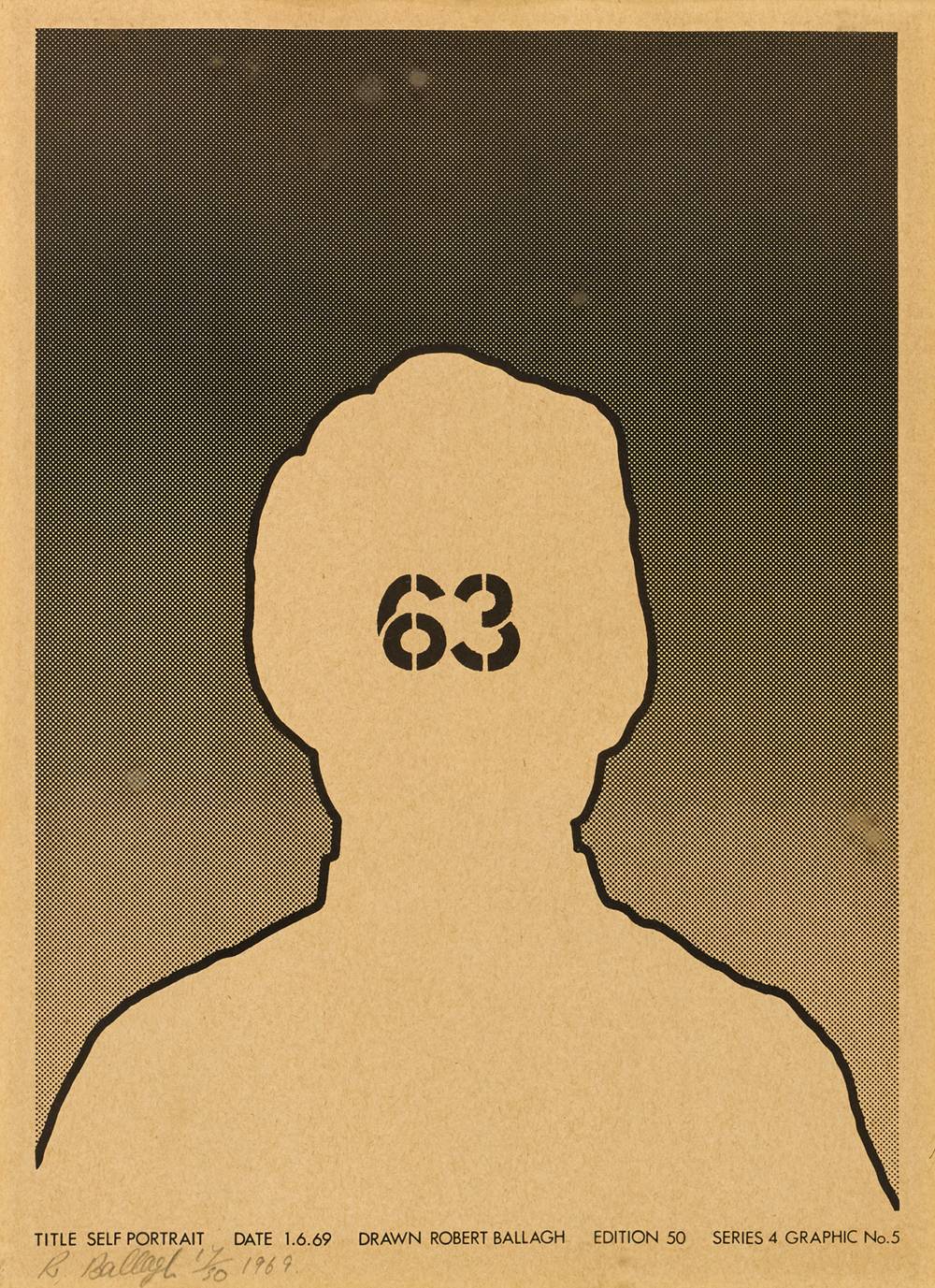 SELF PORTRAIT, 1969 by Robert Ballagh (b.1943) at Whyte's Auctions