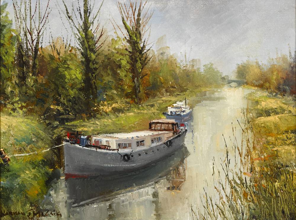 ON THE CANAL, NEAR NEWCASTLE, COUNTY DUBLIN by Norman J. McCaig (1929-2001) at Whyte's Auctions