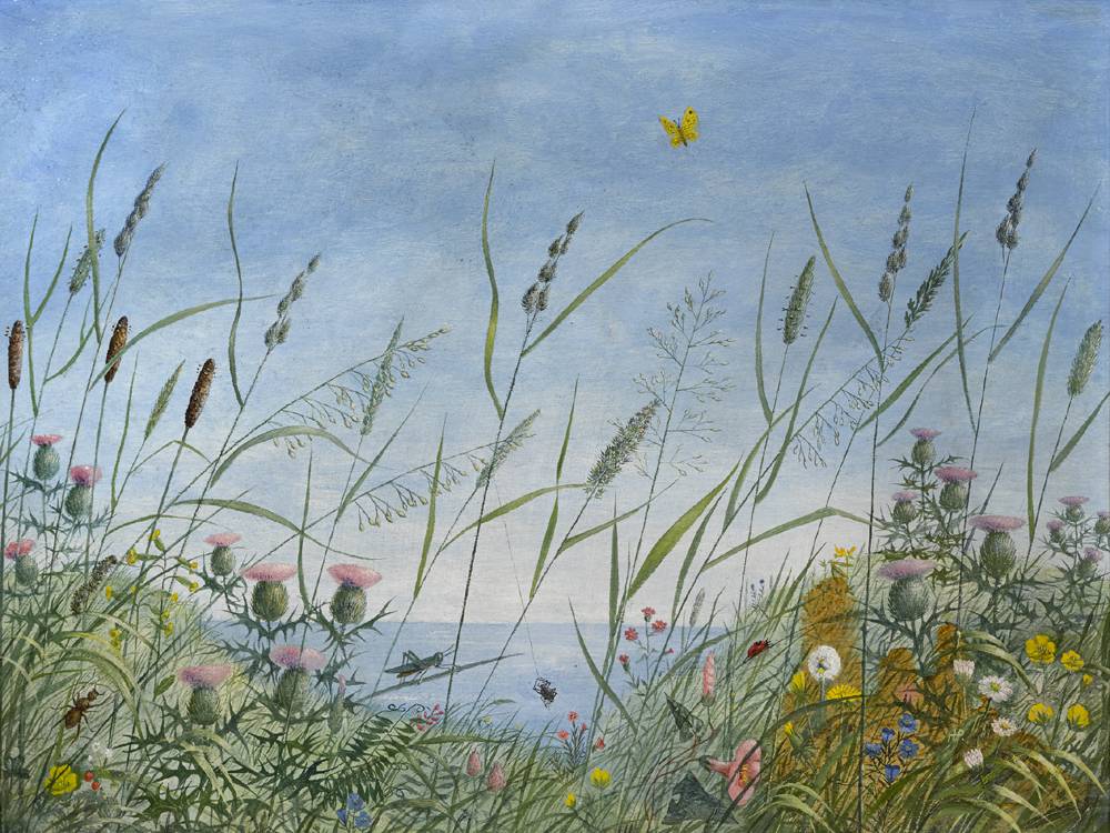 VIEW OF WILD FLOWERS LOOKING TOWARDS THE SEA by William Eric Horsbrugh-Porter sold for �1,050 at Whyte's Auctions