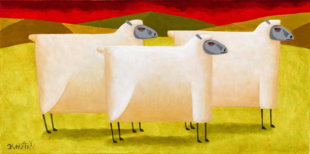 THREE SHEEP by Graham Knuttel (b.1954) at Whyte's Auctions