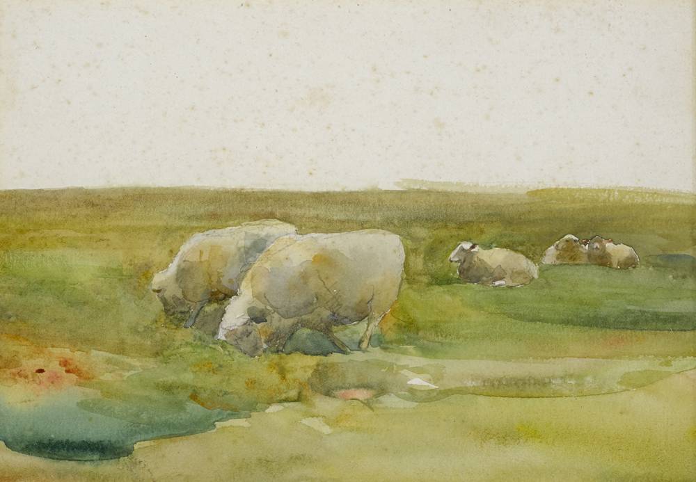 SHEEP GRAZING by Mildred Anne Butler RWS (1858-1941) at Whyte's Auctions