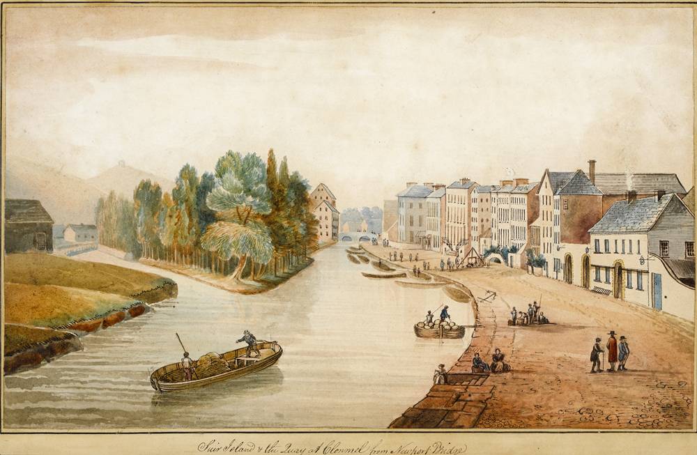 SUIR ISLAND AND THE QUAY OF CLONMEL FROM NEWPORT BRIDGE, COUNTY TIPPERARY at Whyte's Auctions