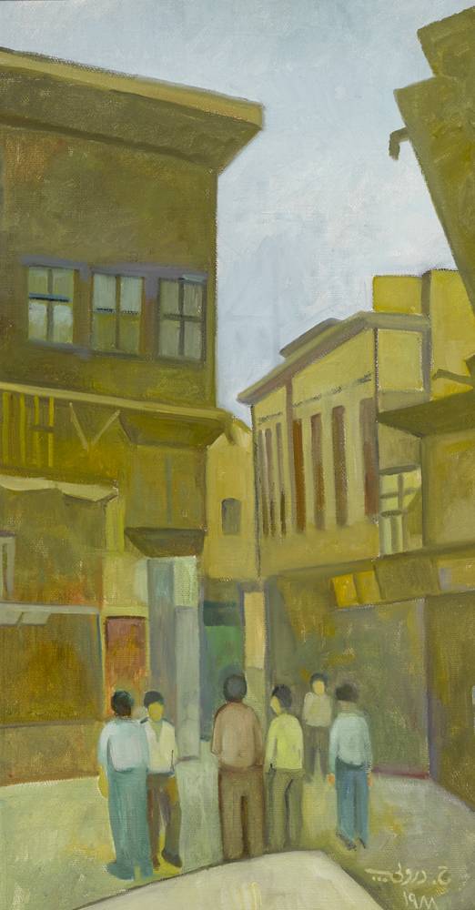 BAGHDAD STREET SCENE, 1988 by Hafidh Al-Droubi (Iraqi, 1914-1991) (Iraqi, 1914-1991) at Whyte's Auctions