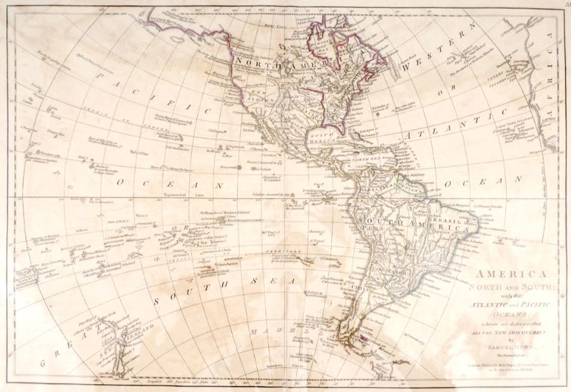 1774 Map of the Western Hemisphere showing America North and South by Samuel Dunn. at Whyte's Auctions