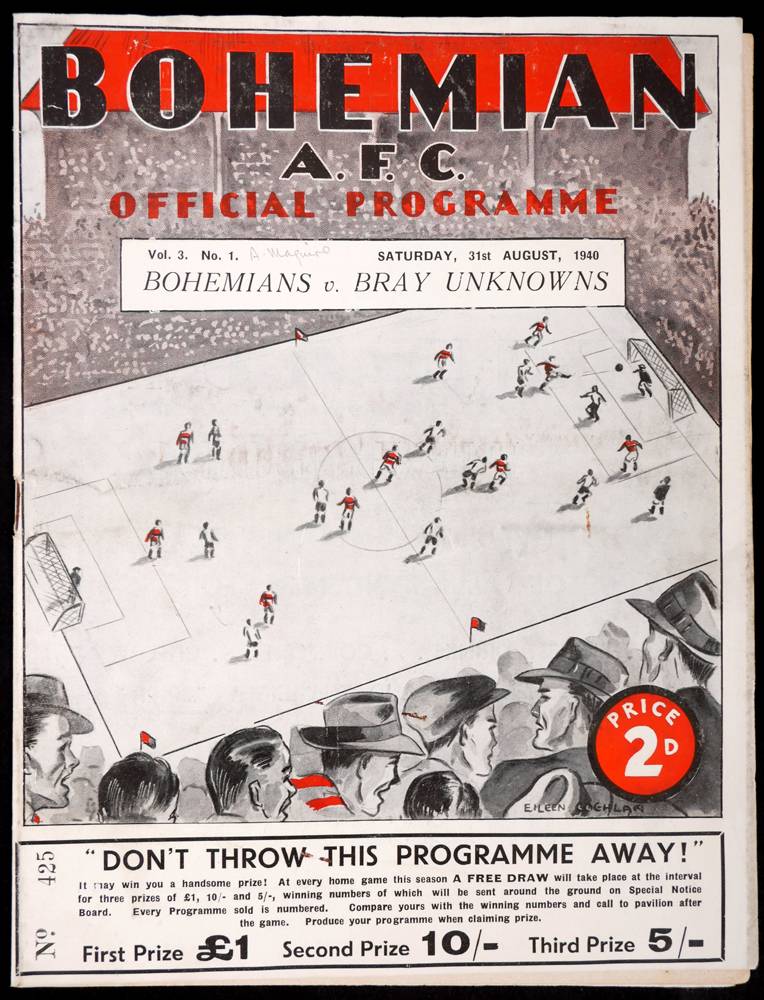 Football, 1940s, Bohemian AFC, programmes. at Whyte's Auctions