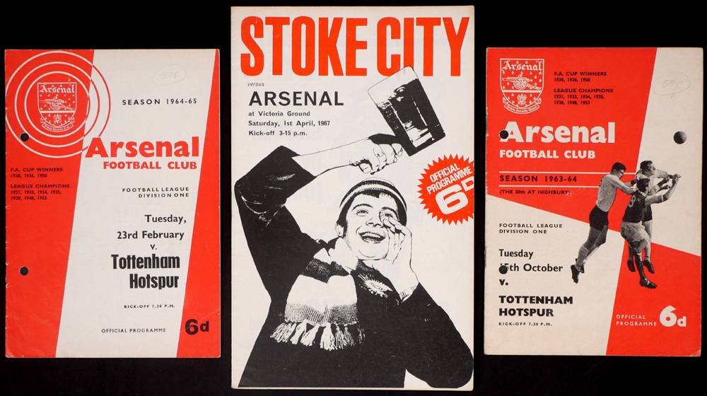 Football 1955-1968 Arsenal home programmes. at Whyte's Auctions