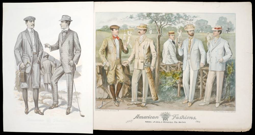 1904 American Fashions, men's clothing for tennis golf and outdoor pursuits. at Whyte's Auctions
