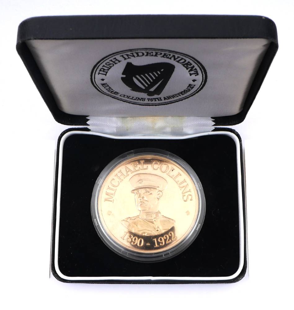 Michael Collins gold commemorative medallion. at Whyte's Auctions