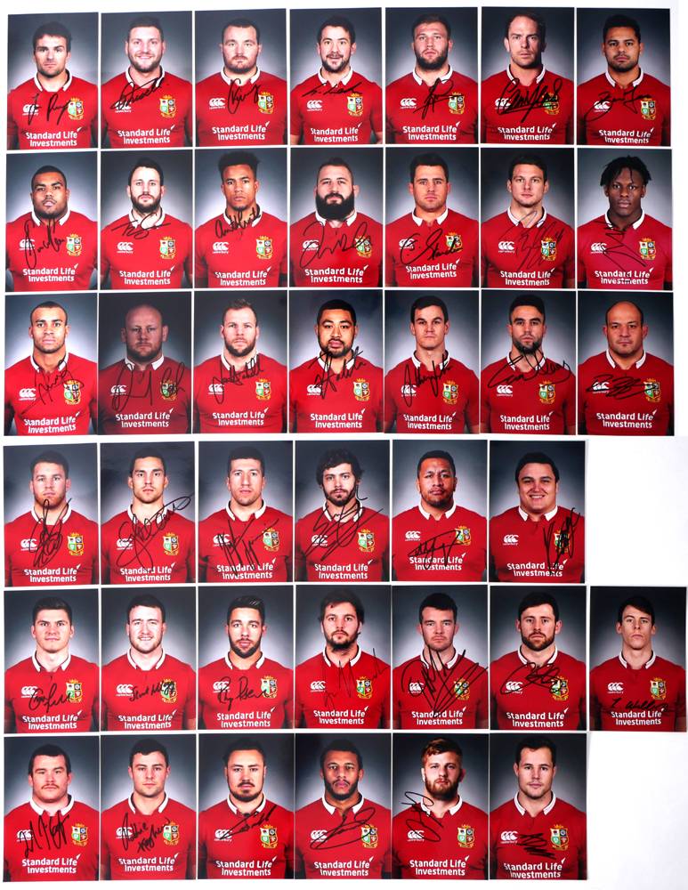 Rugby, Lions Tour 2017, autographed photographs of 40 squad members. at Whyte's Auctions