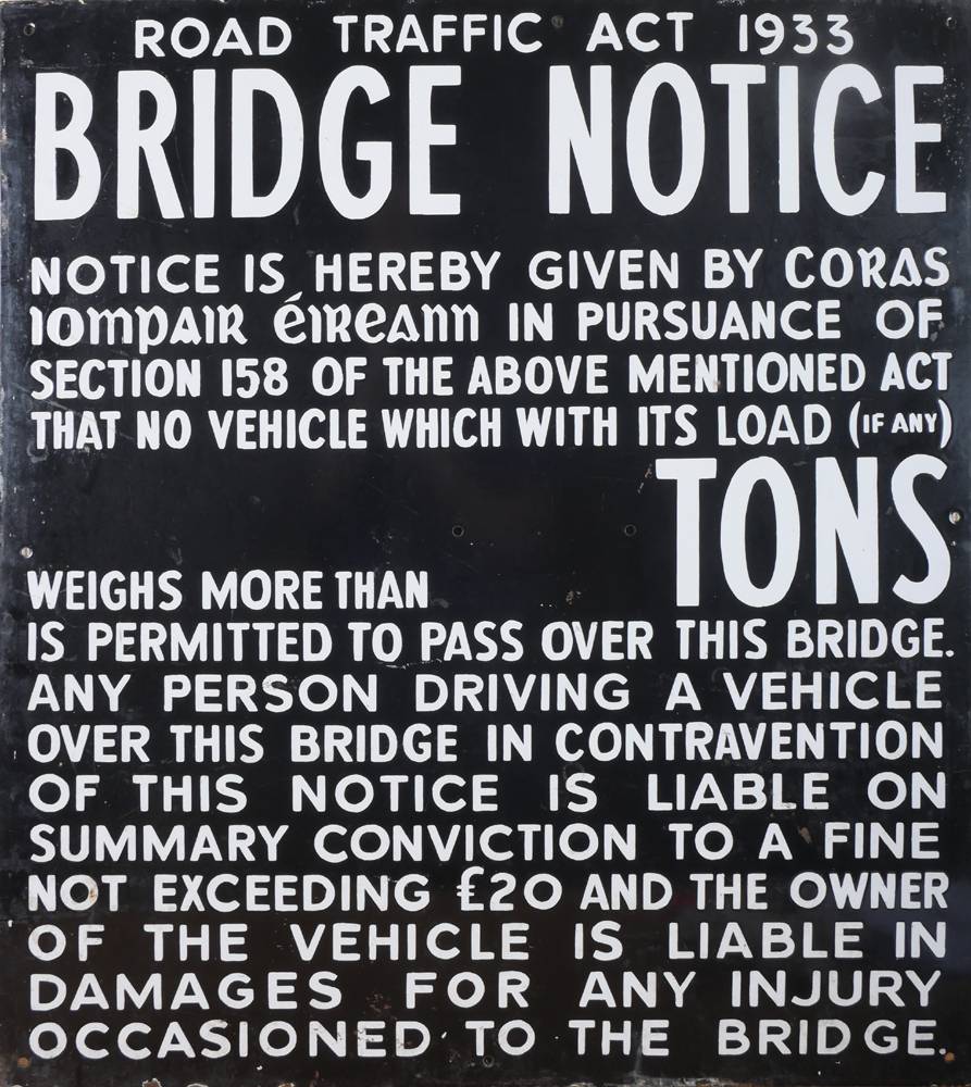 Coras Iompar Eireann metal railway signs. at Whyte's Auctions