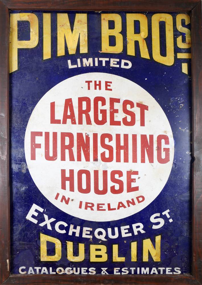 Mid 20th century, Pims Dublin metal advertising sign. at Whyte's Auctions