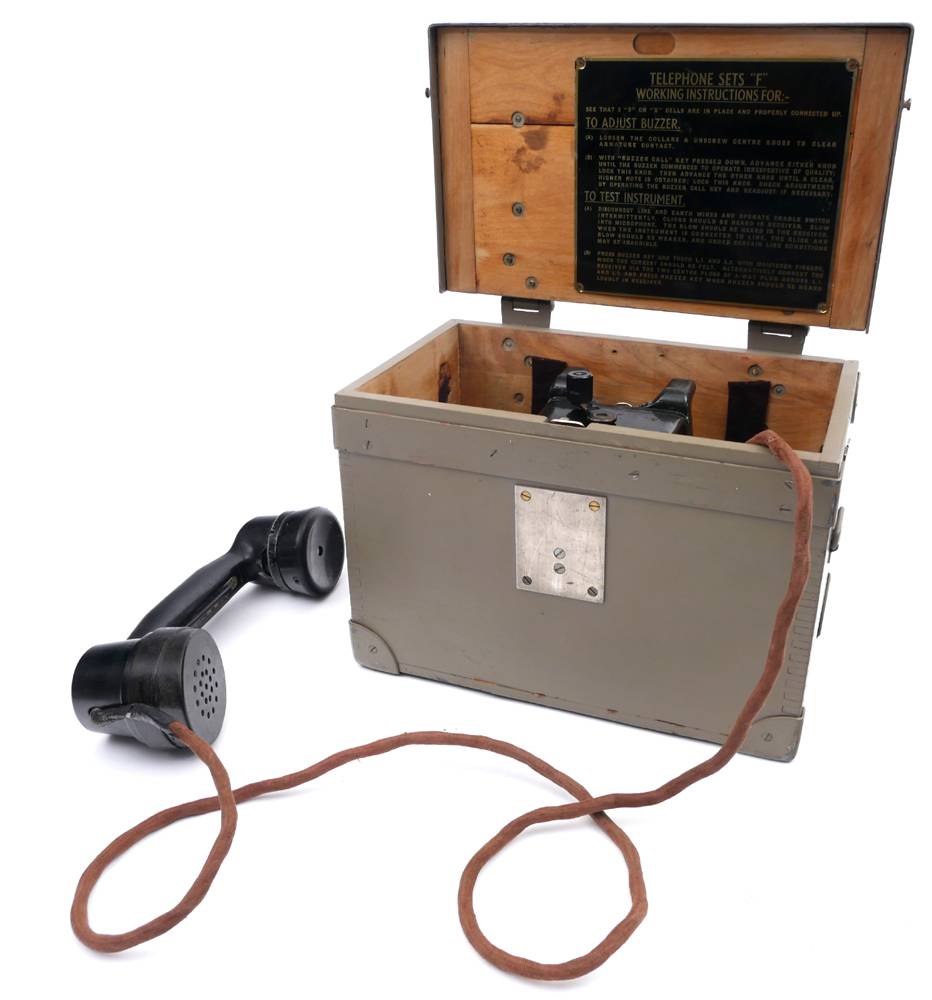 Field Telephone Set 'F' Mk 2, Royal Ulster Constabulary. at Whyte's Auctions