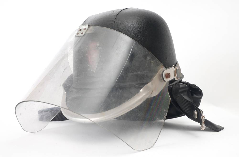 Royal Ulster Constabulary riot helmet at Whyte's Auctions