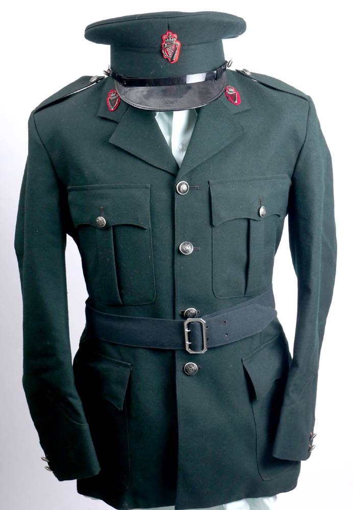 Royal Ulster Constabulary uniform cap, tunic and shirt. at Whyte's Auctions