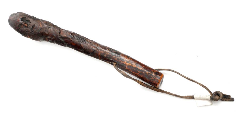 A Late 19th century carved blackthorn shillelagh. at Whyte's Auctions