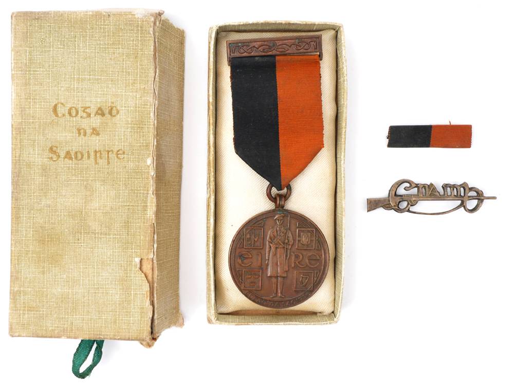 1917-1922 War of Independence Active Service Medal to May Kelly and her Cumann na mBan badge. at Whyte's Auctions