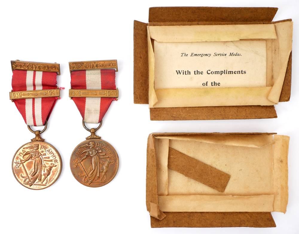 1939-1946 Emergency National Service Medals, 26th Battalion and Local Defence Force. at Whyte's Auctions