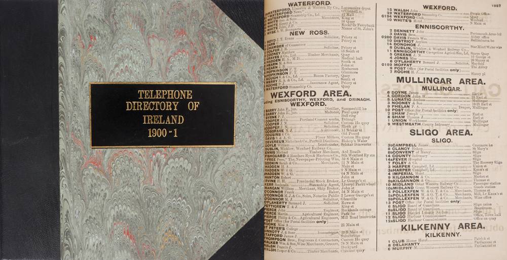 1900-01 Telephone Directory of Ireland. at Whyte's Auctions