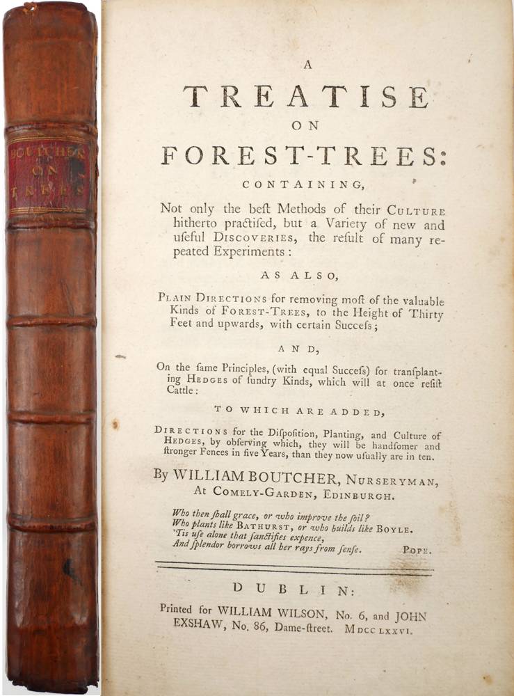 Boutcher, William. Treatise on Forest-Trees. at Whyte's Auctions
