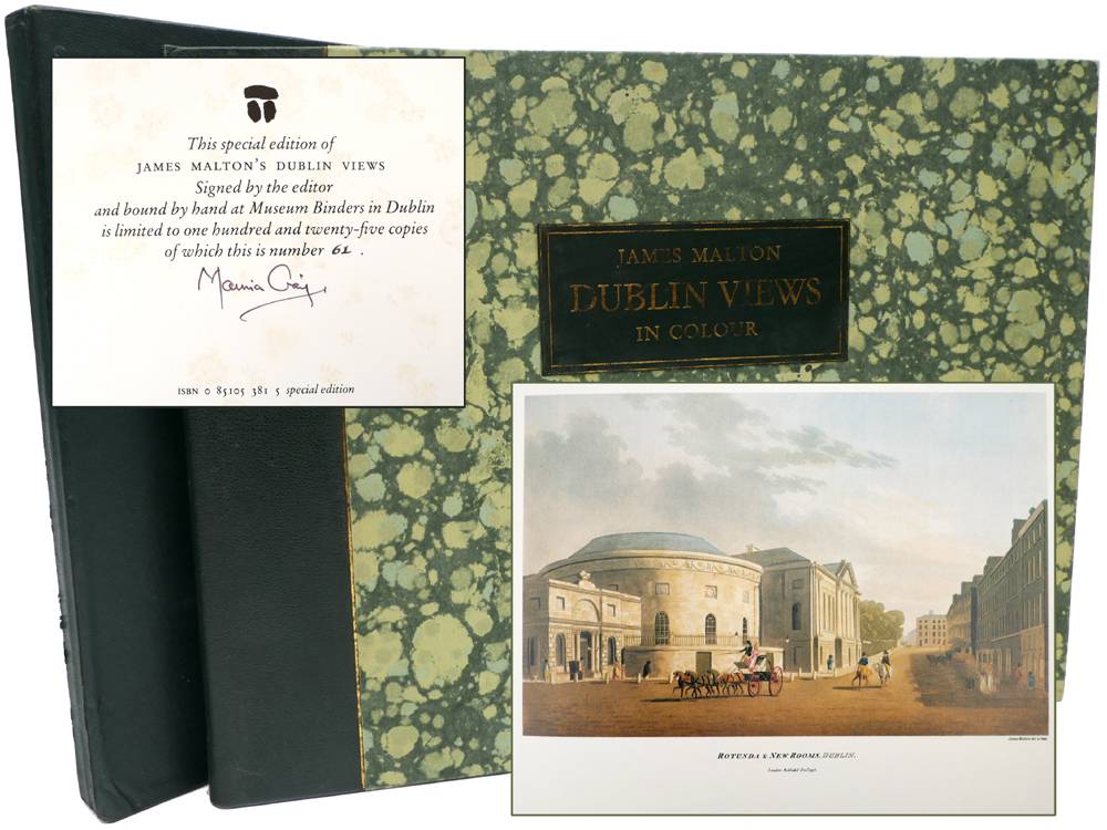 Craig, Maurice (ed.) James Malton's Dublin Views, signed limited edition. at Whyte's Auctions