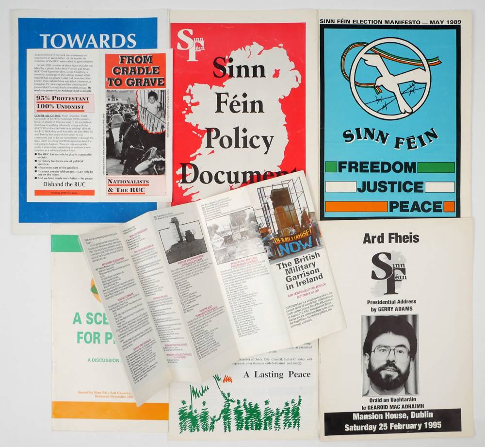 z1987-1994 Sinn Fin-IRA policy documents and propaganda. at Whyte's Auctions